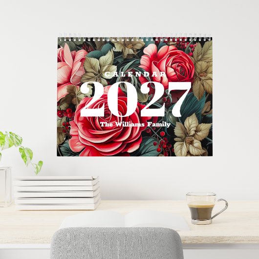 Calendrier Fleurs botaniques vintages 2025