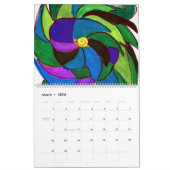 Calendrier (Fleurs colorées) (Mar 2026)