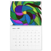 Calendrier (Fleurs colorées) (Mar 2027)