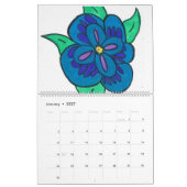 Calendrier (Fleurs colorées) (Jan 2027)