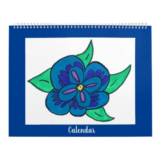 Calendrier (Fleurs colorées) (Protection)