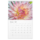 Calendrier Fleurs colorées de dahlia (Feb 2027)