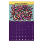 Calendrier Fleurs Colorées Vivides 2026 (Jan 2027)
