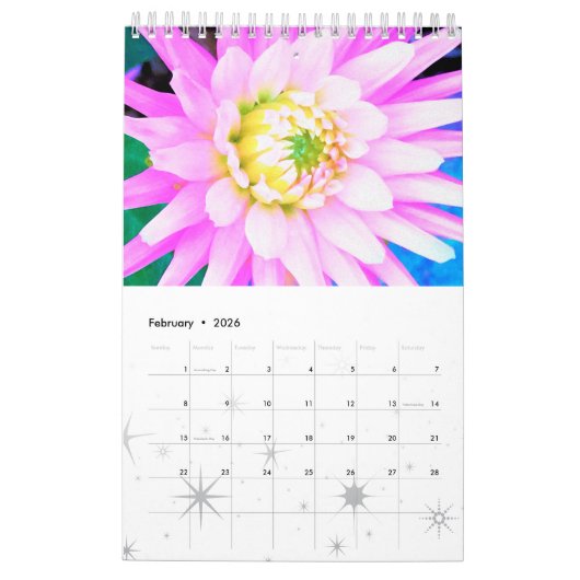 Calendrier Fleurs Dahlia 2023 (Feb 2026)