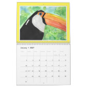 Calendrier Fleurs d'aquarelle Oiseaux et paysages (Jan 2027)