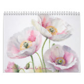 Calendrier Fleurs d'aquarelle par Francoise 12 mois (Protection)