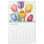 Calendrier Fleurs d'aquarelle par Francoise 12 mois (Jan 2026)