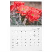 Calendrier Fleurs de cactus (Jan 2027)