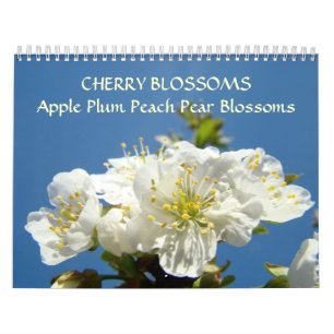 Calendrier FLEURS DE CERISIER Pommier Poire Pêche