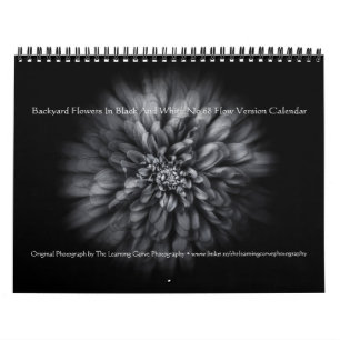 Calendrier Fleurs de jardin en noir et blanc n° 68 Flow