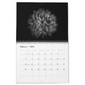 Calendrier Fleurs De jardin En Noir Et Blanc No 48 Flux (Feb 2026)