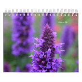 Calendrier Fleurs de jardin violettes (Protection)