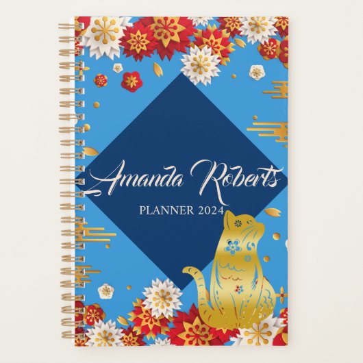 Calendrier Fleurs de l'Année du Chat 2024 (Devant)