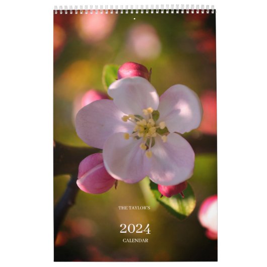 Calendrier Fleurs de l'année - Floral personnalisé (Protection)