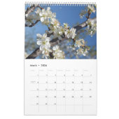 Calendrier Fleurs de l'année - Floral personnalisé (Mar 2026)