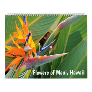 Calendrier Fleurs de Maui Hawaii