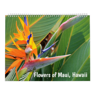 Calendrier Fleurs de Maui Hawaii