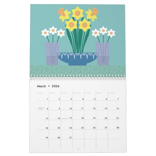 Calendrier Fleurs de naissance (Mar 2026)