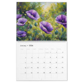 Calendrier Fleurs de pavot Art, Belles prairies Nature (Jan 2026)