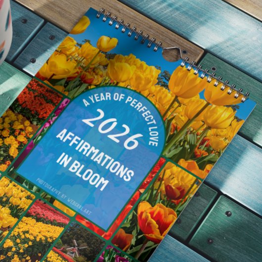 Calendrier Fleurs de Tulipe Affirmation Nouveaux Débuts Amour