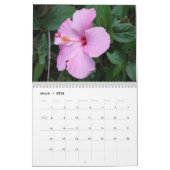 Calendrier Fleurs d'Hawaï (Mar 2026)