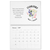 Calendrier FLEURS DU MOIS DE NAISSANCE 2026 Chrétiens (Feb 2027)