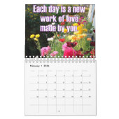 Calendrier Fleurs et citations inspirantes (Feb 2026)