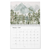 Calendrier Fleurs et Forêt Aquarelle 2026 (Feb 2027)