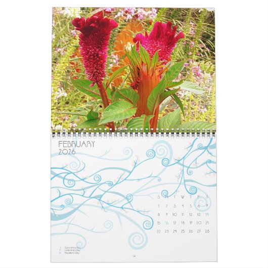 Calendrier FLEURS EXOTIQUES (Feb 2026)