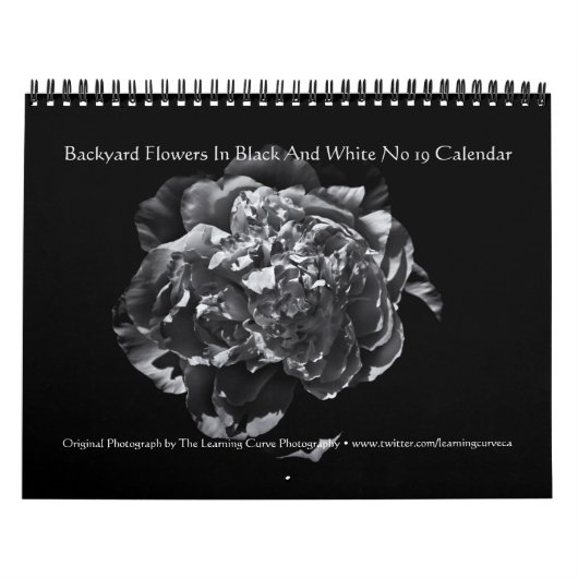Calendrier Fleurs jardins En Noir Et Blanc No 19 (Protection)