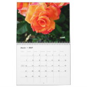 Calendrier fleurs noires et blanches (Mar 2027)