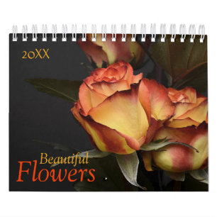 Calendrier Fleurs personnalisées Texte de l'anné