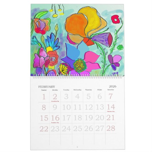 Calendrier Fleurs pour illuminer chaque mois (Feb 2026)