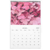 Calendrier Fleurs Roses 2025 (Jan 2027)