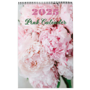 Calendrier Fleurs Roses 2025