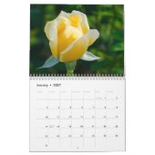 Calendrier Fleurs Roses 2026 (Jan 2027)