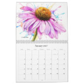 Calendrier Fleurs Roses de Style Pictural (Jan 2027)