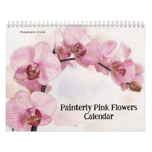 Calendrier Fleurs Roses de Style Pictural (Protection)