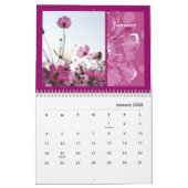 Calendrier Fleurs roses florales nature joyeuses vacances des (Jan 2026)