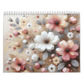 Calendrier Fleurs roses modernes (Protection)