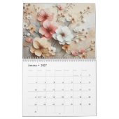 Calendrier Fleurs roses modernes (Jan 2027)