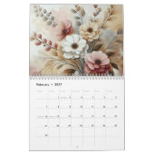 Calendrier Fleurs roses modernes (Feb 2027)