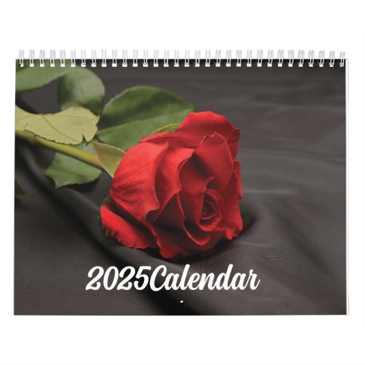 Calendrier Fleurs rouges 2025 (Protection)