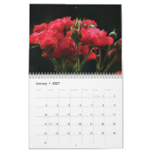 Calendrier Fleurs rouges 2025 (Jan 2027)