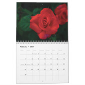 Calendrier Fleurs rouges 2025 (Feb 2027)