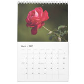 Calendrier Fleurs rouges 2025 (Mar 2027)