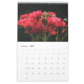 Calendrier Fleurs rouges 2025 (Jan 2027)