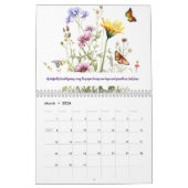 Calendrier Fleurs sauvages d'aquarelle aux inspirations relig (Mar 2026)