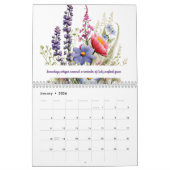 Calendrier Fleurs sauvages d'aquarelle aux inspirations relig (Jan 2026)