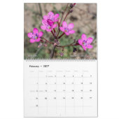 Calendrier Fleurs sauvages occidentaux 2025 (Feb 2027)